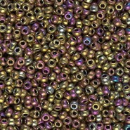 Miyuki rocailles Perlen 11/0 - Metallic purple gold iris 11-188